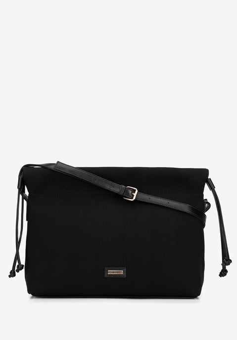 Wittchen Damen-Beuteltasche mit Kordelzug, schwarzes Polyester - Image 2