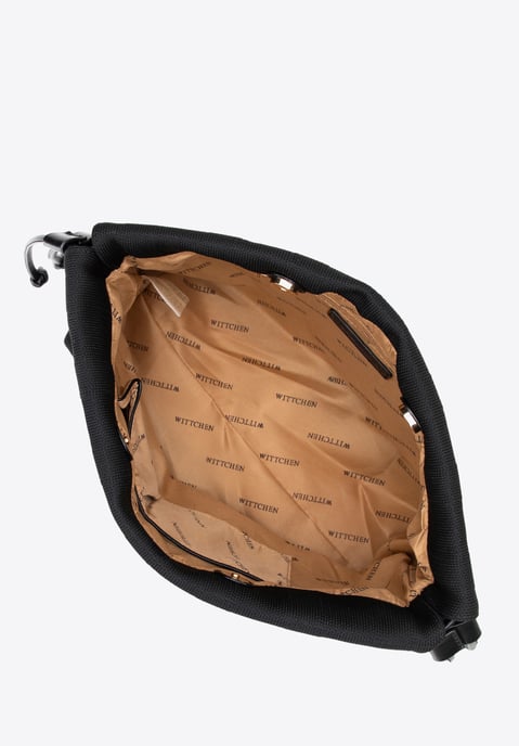 Wittchen Damen-Beuteltasche mit Kordelzug, schwarzes Polyester - Image 4