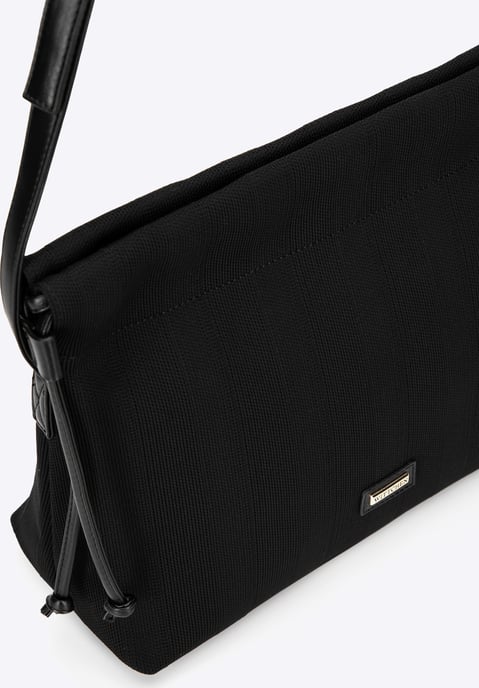 Wittchen Damen-Beuteltasche mit Kordelzug, schwarzes Polyester - Image 5