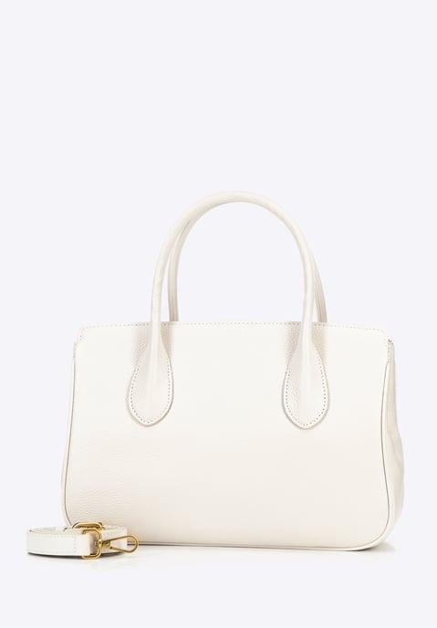 Wittchen Damen-Echtlederkoffer mit Quaste und Schnalle, Creme, Echtleder - Image 2