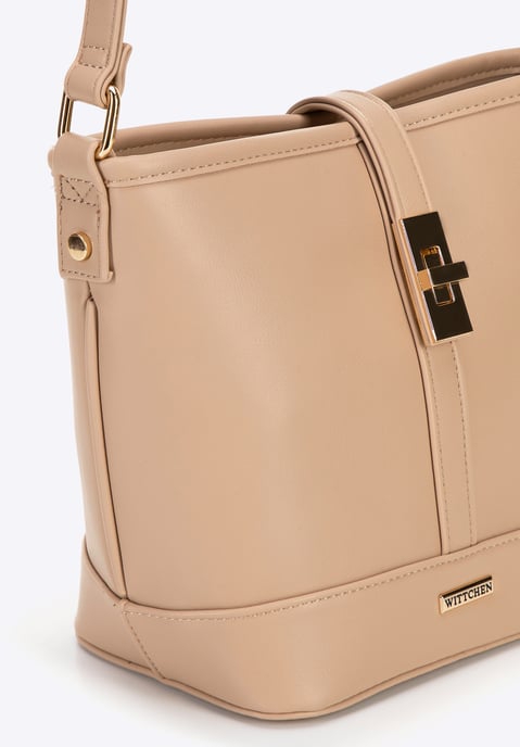 Wittchen Damen-Beuteltasche aus beigefarbenem Kunstleder - Image 4