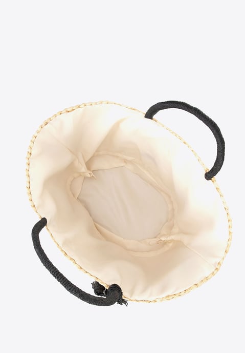 Wittchen Frauengeflochtener Korb mit Logo Beige und Schwarz Beige und Schwarz - Image 5