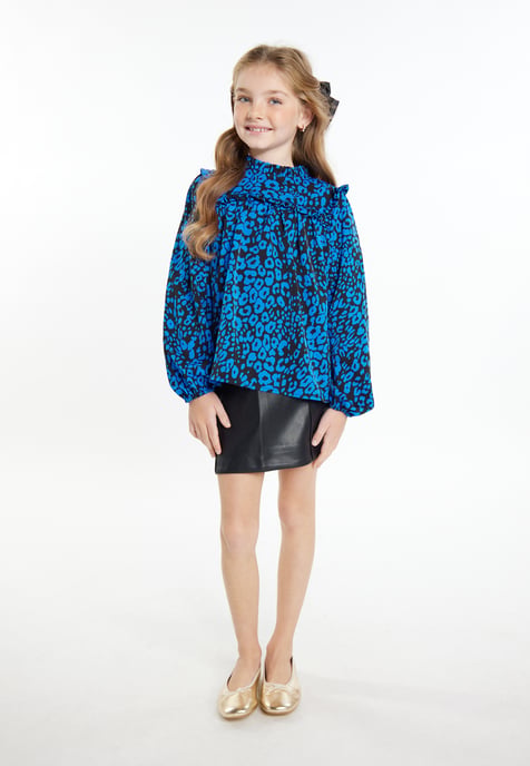Faina Bluse Mädchen (Kids) Blau Schwarz - Image 2