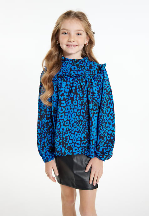 Faina Bluse Mädchen (Kids) Blau Schwarz - Image 3