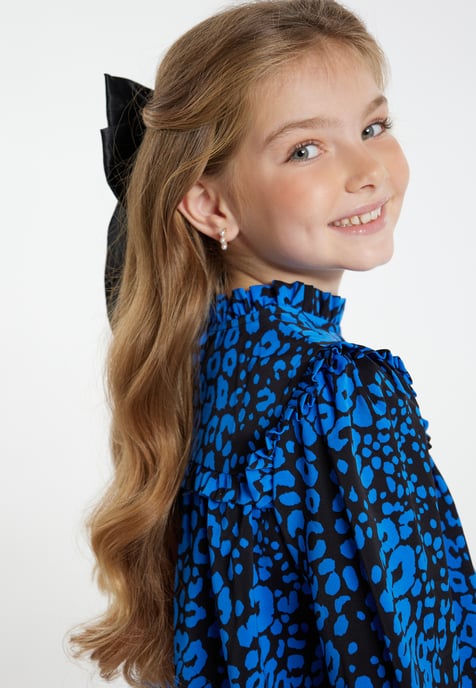 Faina Bluse Mädchen (Kids) Blau Schwarz - Image 5