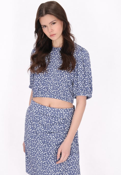 Mymo Bluse Frauen blau weiß - Image 3
