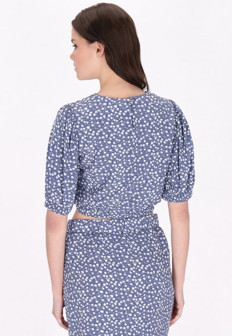 Mymo Bluse Frauen blau weiß - Image 4