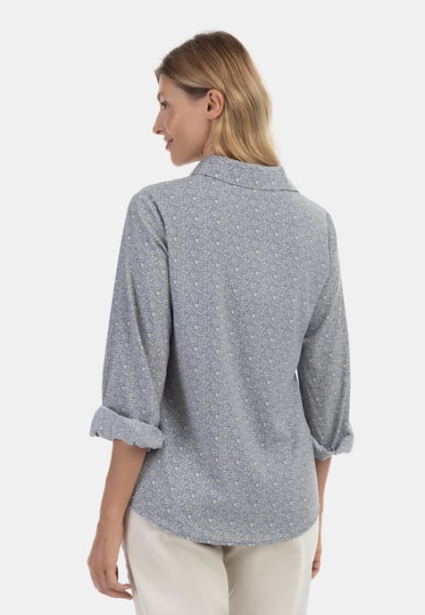 usha Bluse Damen blau - Image 4