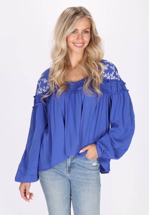 IZIA Bluse Damen KÖNIGSBLAU - Image 3