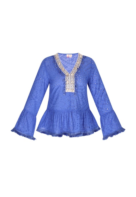 IZIA Bluse Damen KÖNIGSBLAU - Image 1