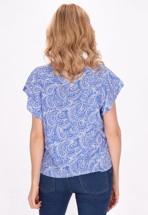 usha Bluse Frauen blau weiß - Image 4