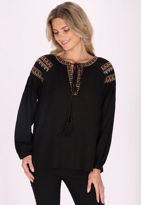 usha Bluse Damen schwarz - Image 3
