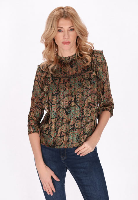 usha Bluse Frauen schwarz mehrfarbig - Image 3