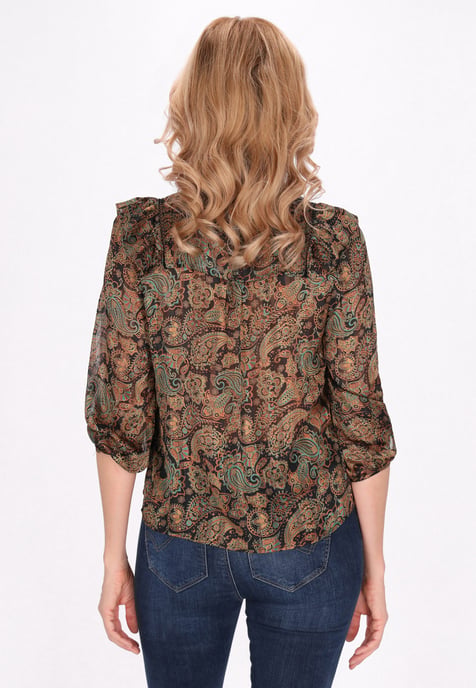 usha Bluse Frauen schwarz mehrfarbig - Image 4