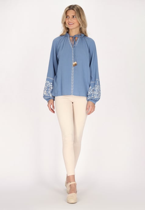 usha Bluse Damen Denimblau - Image 2
