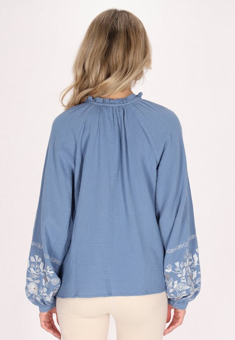 usha Bluse Damen Denimblau - Image 4