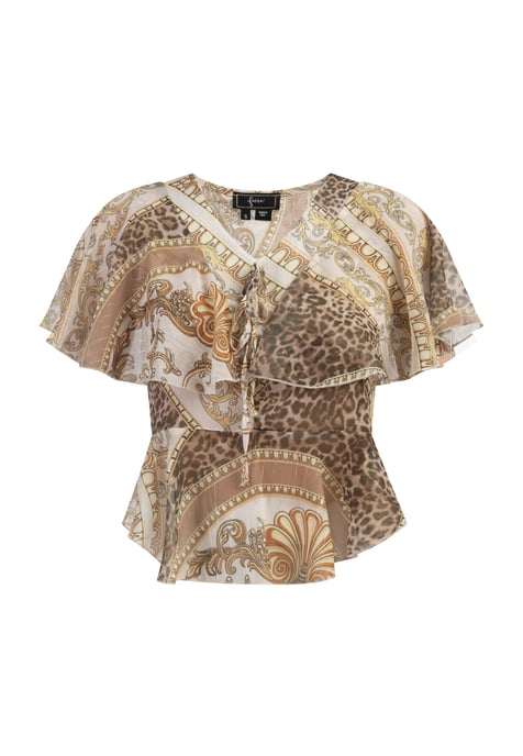 Faina Bluse Damen beige weiss - Image 1