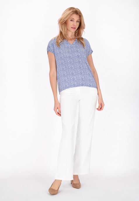 usha Bluse Frauen blau weiß - Image 2