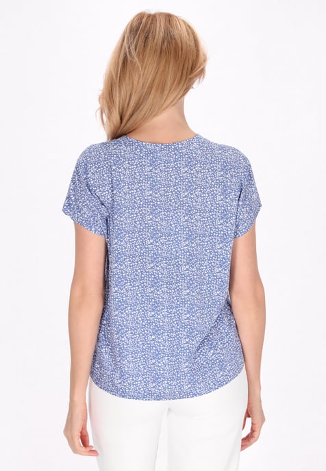 usha Bluse Frauen blau weiß - Image 4