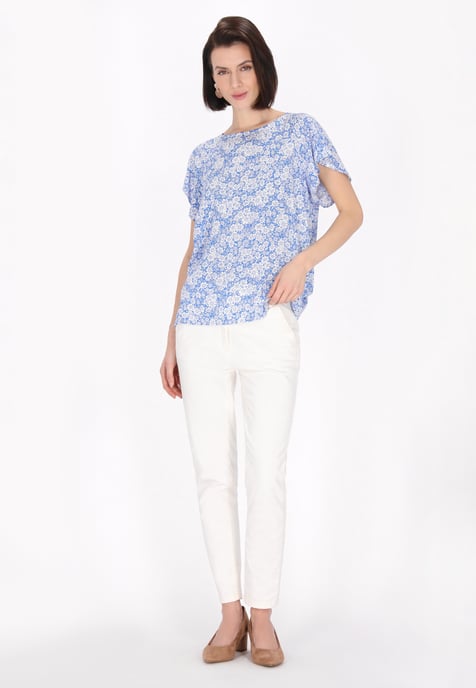 usha Bluse Frauen blau weiß - Image 2