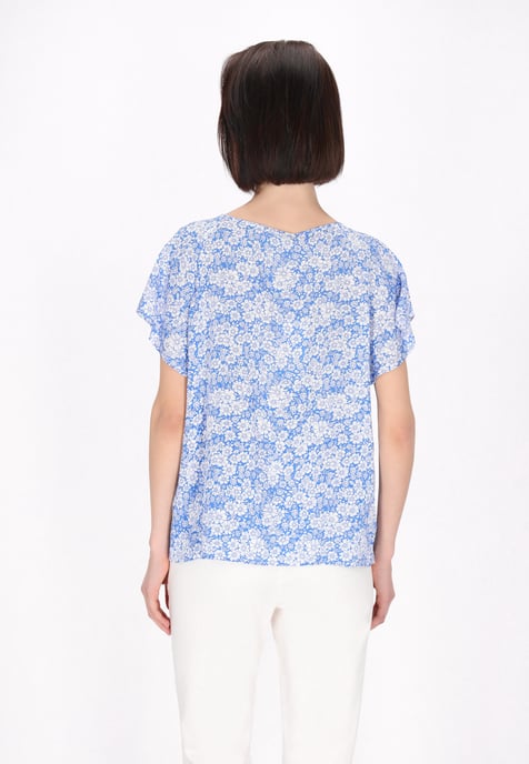 usha Bluse Frauen blau weiß - Image 4