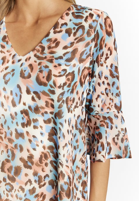 Faina Blusenshirt Damen Beige Mehrfarbig - Image 5