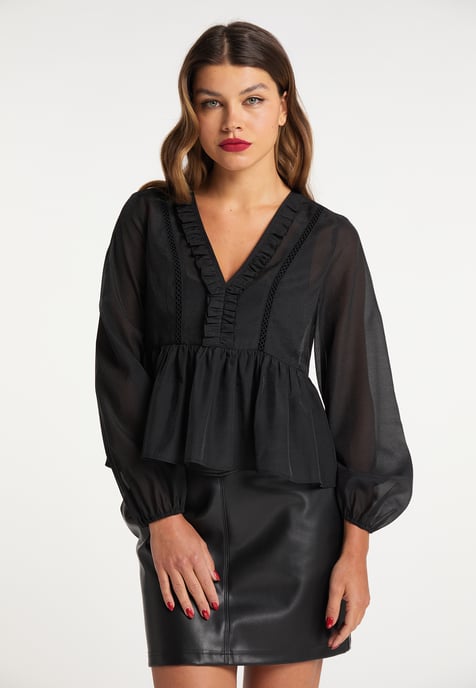 Faina Bluse Damen schwarz - Image 3