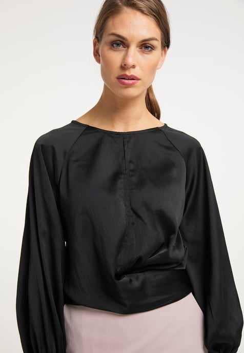 usha Schlupfbluse Damen schwarz - Image 5