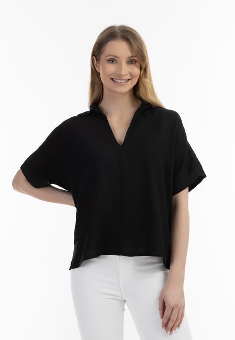 usha Blusenshirt Damen schwarz - Image 3