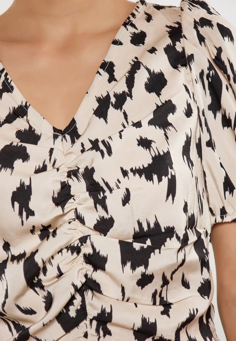 Faina Bluse Damen Beige Mehrfarbig - Image 3