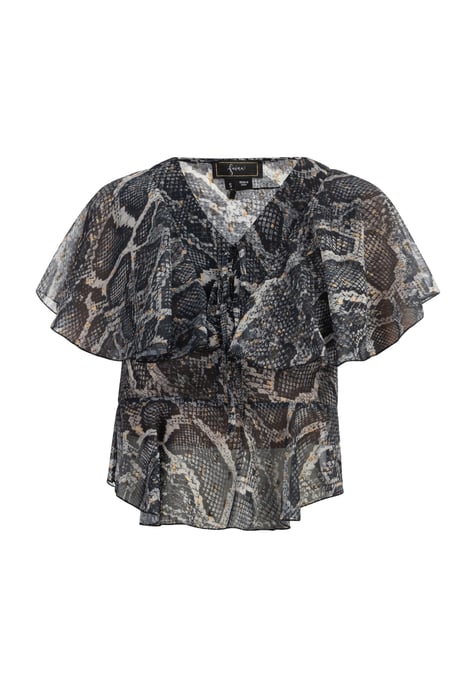 Faina Bluse Damen schwarz schlange - Image 1