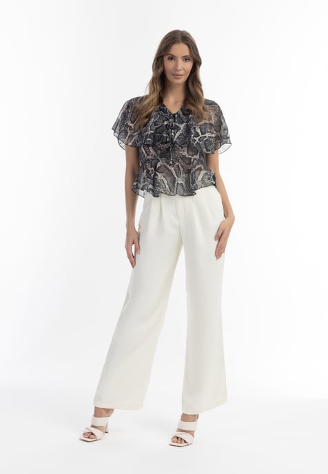 Faina Bluse Damen schwarz schlange - Image 2