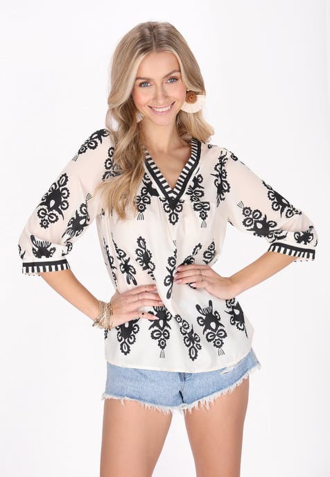 IZIA Bluse Frauen Beige - Image 3