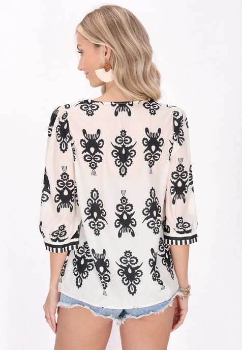 IZIA Bluse Frauen Beige - Image 4