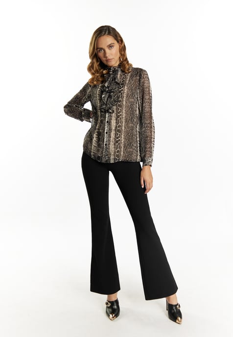 Faina Bluse Damen schwarz weiss - Image 2