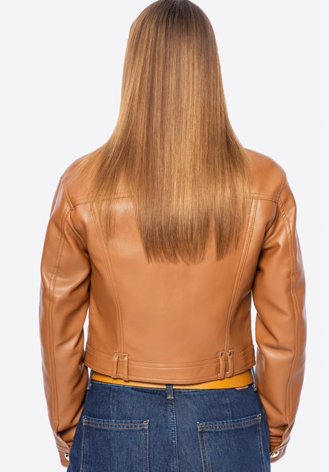 Wittchen Damen-Lederjacke in Braun mit Patten - Image 3