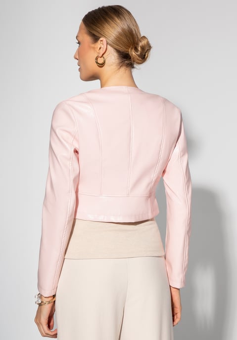 Wittchen Damen-Kurzjacke aus hellrosa Öko-Leder - Image 3