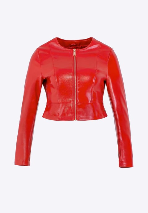 Wittchen Damen kurze rote Öko-Lederjacke - Image 6