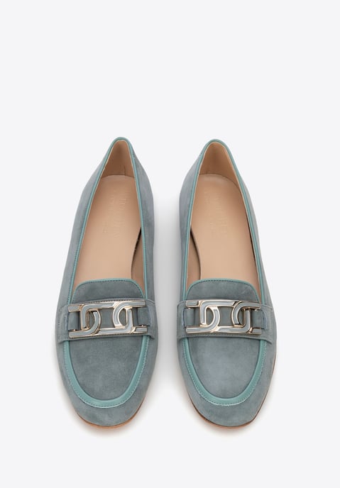 Wittchen Damen-Ledermokassins, flach, blau, Naturleder - Image 3