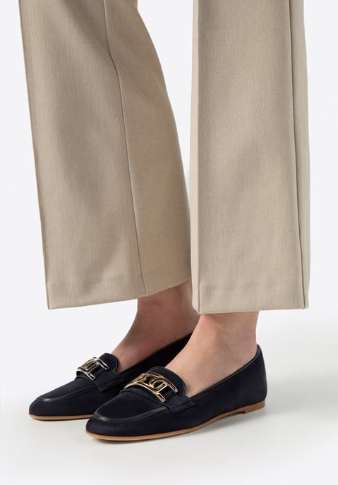 Wittchen Damen-Lederslipper, flach, marineblau, Naturleder - Image 1