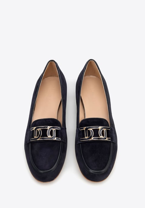 Wittchen Damen-Lederslipper, flach, marineblau, Naturleder - Image 4