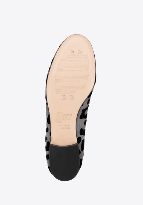 Wittchen Damen-Mokassins mit Leopardenmuster aus echtem Leder, Grau und Schwarz - Image 6