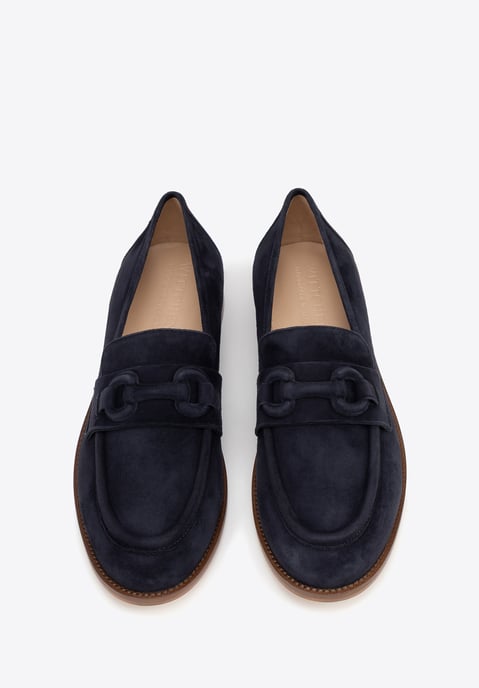 Wittchen Damen-Mokassins aus echtem Leder mit dezenter Schnalle, marineblau - Image 3