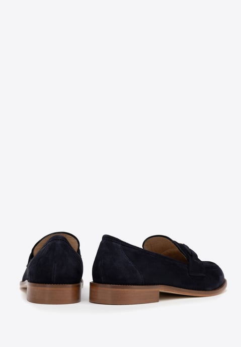Wittchen Damen-Mokassins aus echtem Leder mit dezenter Schnalle, marineblau - Image 4