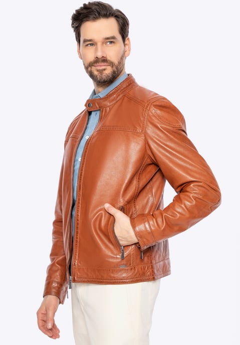Wittchen Herren-Lammfelljacke, braun, echtes Leder - Image 2