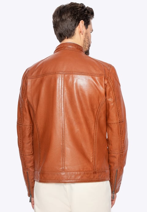 Wittchen Herren-Lammfelljacke, braun, echtes Leder - Image 3