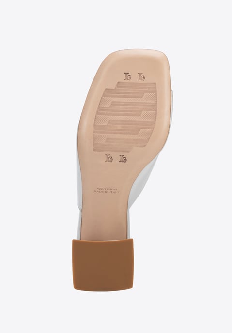 Wittchen Damen-Pantoletten aus echtem Leder mit Absatz, weiß, Naturleder - Image 6