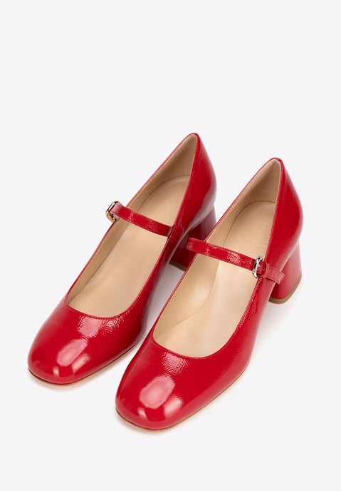 Wittchen Damen-Pumps aus rotem Leder mit Riemen - Image 2