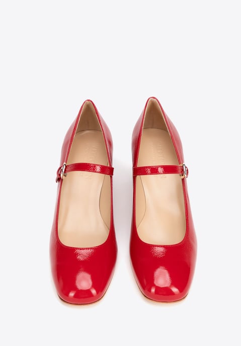 Wittchen Damen-Pumps aus rotem Leder mit Riemen - Image 3