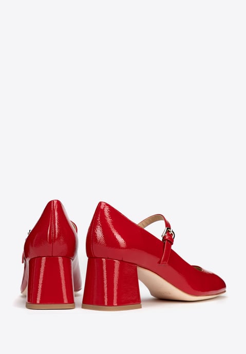 Wittchen Damen-Pumps aus rotem Leder mit Riemen - Image 4